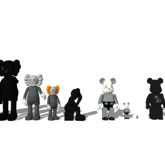 积木熊 玩偶 摆件 bearbrick kaw模型